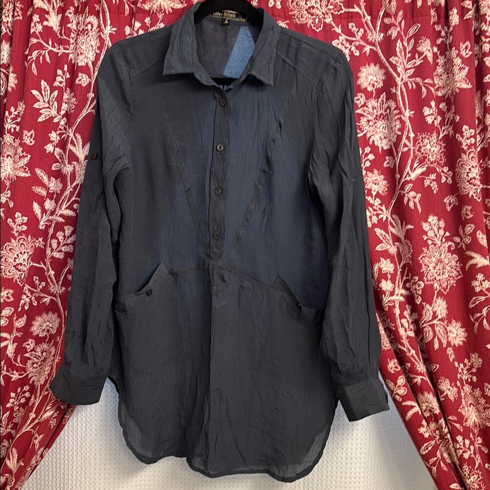 Love Stitch Navy Blouse